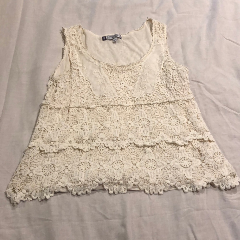 Lace Overlay Tank Top